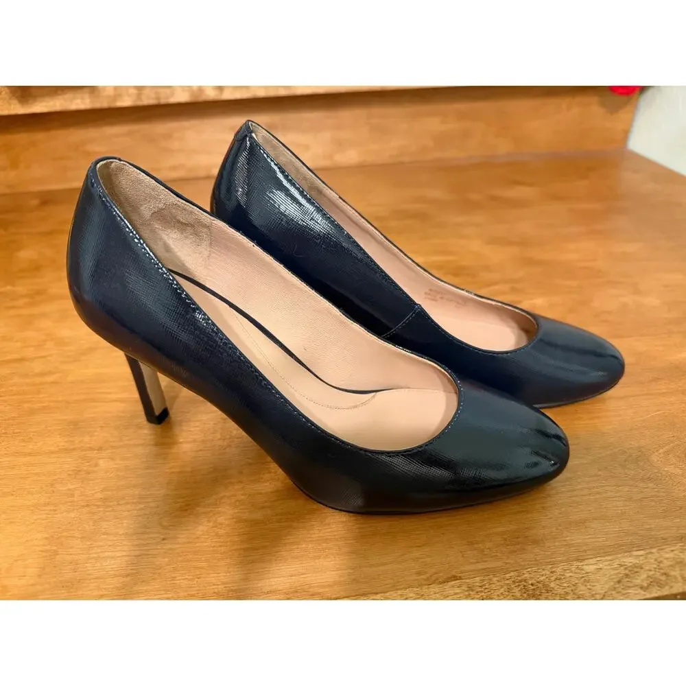 Cole Haan- Navy Blue patent leather heel- size 7 - Picture 3 of 10